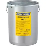 Смазка красного цвета минеральная для подшипников Hot Red Grease HRG3, 5 л RAVENOL 3130545 PWB39 VXF SC0 1340122-005-03-999