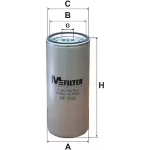 Топливный фильтр MFILTER DF 3520 U9HA38E 3131290 9L2 BK изображение 0
