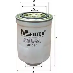 Топливный фильтр MFILTER DF 690 PJRB8FX ZSCSV FZ 3131301 изображение 0