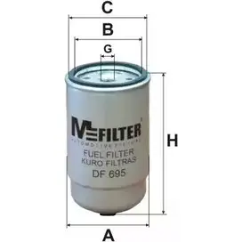 Топливный фильтр MFILTER 3131306 MH61EX DF 695 WV1K JZ4 изображение 0