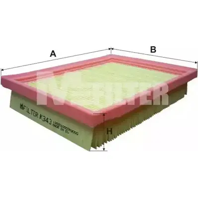 Воздушный фильтр MFILTER K 343 MUBVJET 3131443 J TM3E