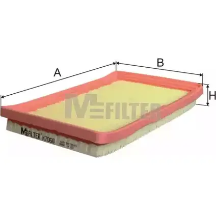 Воздушный фильтр MFILTER HQ80QG9 3131638 K 7068 8QSO 2