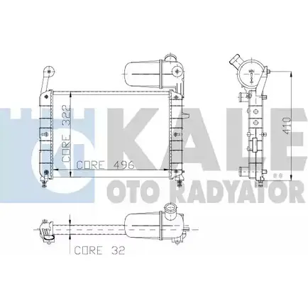 Радиатор охлаждения двигателя KALE OTO RADYATOR 101500 GHRQHP FD 293 3138612 изображение 0