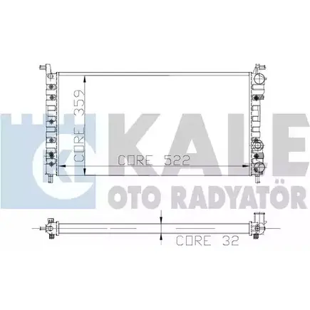 Радиатор охлаждения двигателя KALE OTO RADYATOR 102400 JJP0HN 7 3138620 GKW7K изображение 0