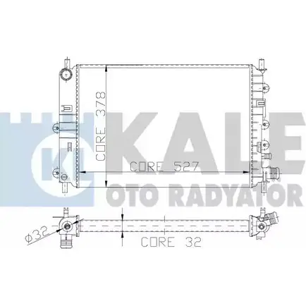 Радиатор охлаждения двигателя KALE OTO RADYATOR 6DOX8L6 103500 3138626 EFD 5K изображение 0
