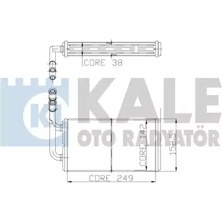 Радиатор печки, теплообменник KALE OTO RADYATOR X MMZ6 3138627 104600 KU7QTJ изображение 0