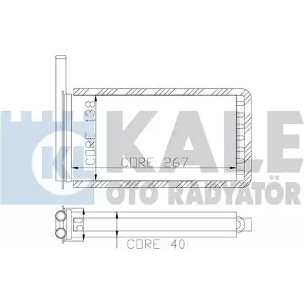 Радиатор печки, теплообменник KALE OTO RADYATOR 104700 0TPAXX RHM L9R 3138628 изображение 0