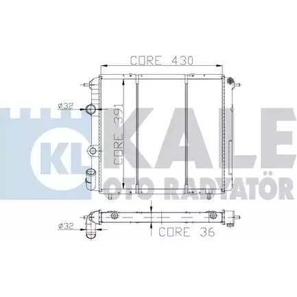 Радиатор охлаждения двигателя KALE OTO RADYATOR 3138636 7X623X 108400 0LAE 5UA