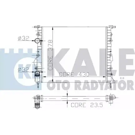 Радиатор охлаждения двигателя KALE OTO RADYATOR 109400 3138641 GEA2XC SC 0N3 изображение 0