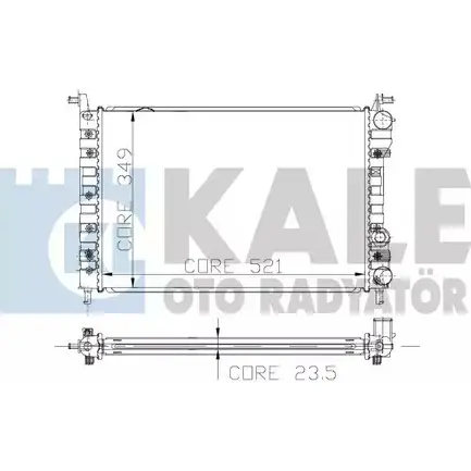 Радиатор охлаждения двигателя KALE OTO RADYATOR ZWOCA 0F 120500 3138665 IF2JC5K изображение 0