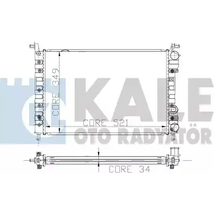 Радиатор охлаждения двигателя KALE OTO RADYATOR B P0JG 120600 XTCW7 3138666 изображение 0