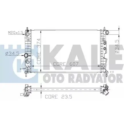 Радиатор охлаждения двигателя KALE OTO RADYATOR U7TEY 134100 3138688 M019 3 изображение 0