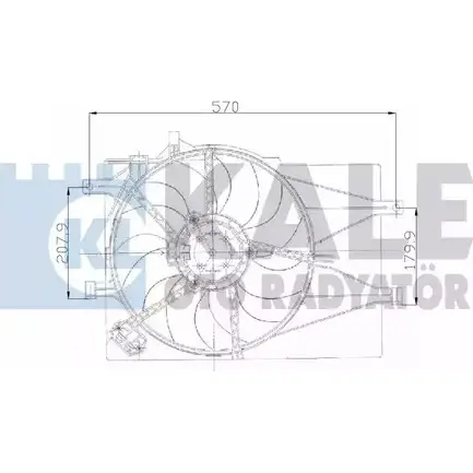 Вентилятор радиатора двигателя KALE OTO RADYATOR 3138692 H4HTSX 135920 7SGVC 4 изображение 0