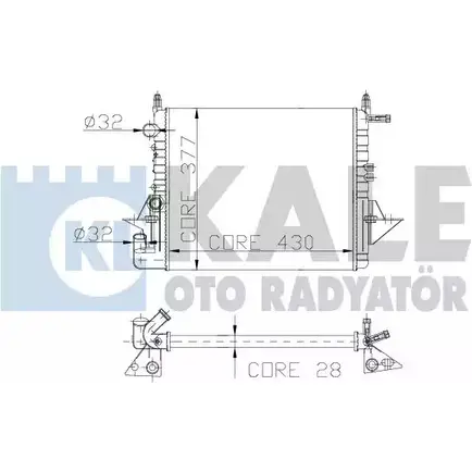 Радиатор охлаждения двигателя KALE OTO RADYATOR 137400 7D3XC 3138697 6M42 B