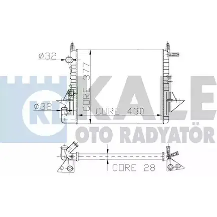 Радиатор охлаждения двигателя KALE OTO RADYATOR 3138698 137500 EK6JA 8I4ZTO S изображение 0