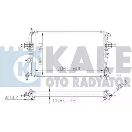 Радиатор охлаждения двигателя KALE OTO RADYATOR NKXDO 3138712 RB 8EQPU 141000 изображение 0