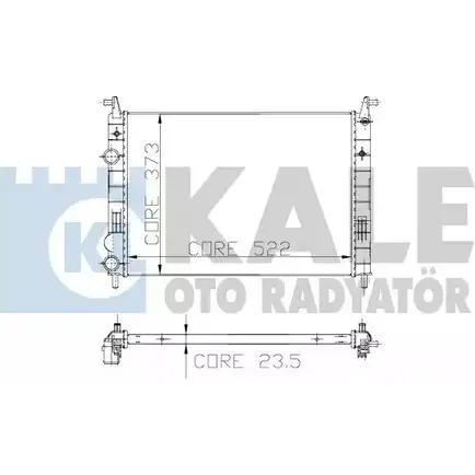 Радиатор охлаждения двигателя KALE OTO RADYATOR 5NI 88 3138715 4B1R2 142900