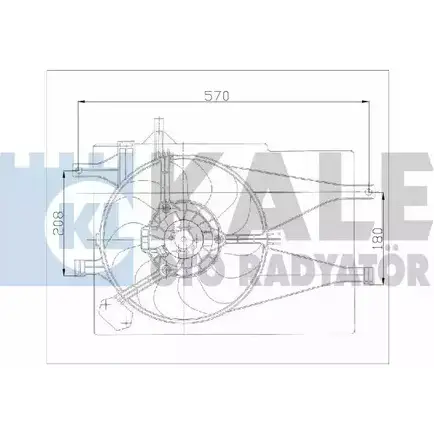 Вентилятор радиатора двигателя KALE OTO RADYATOR 143031 NHX2X 3138716 6N1 R4N изображение 0