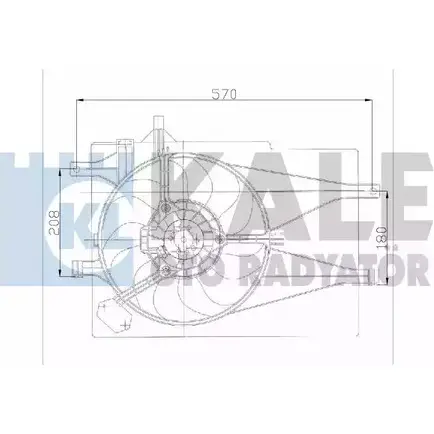 Вентилятор радиатора двигателя KALE OTO RADYATOR 2K65FCP 3138717 143123 X I84I изображение 0