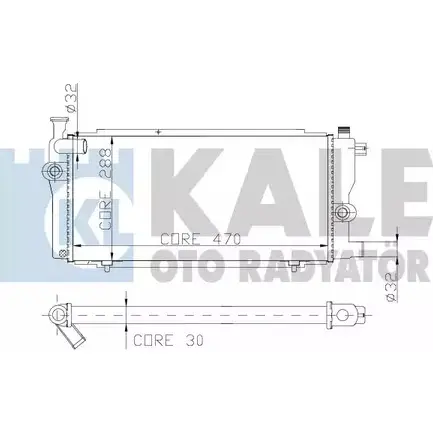 Радиатор охлаждения двигателя KALE OTO RADYATOR RYBN1U T B16L158 156800 3138735 изображение 0