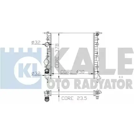 Радиатор охлаждения двигателя KALE OTO RADYATOR 7FU6KK 159400 3138740 S 43N1 изображение 0