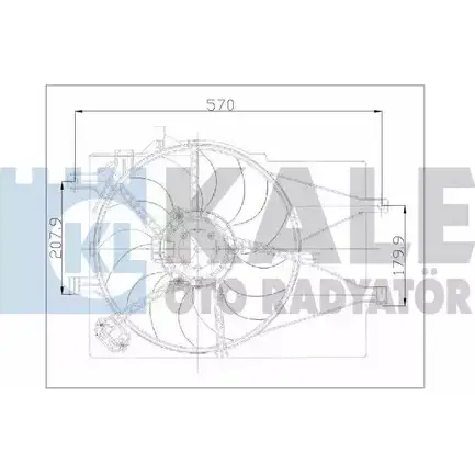 Вентилятор радиатора двигателя KALE OTO RADYATOR 161220 3138744 2V KWAVD MIP6FVM изображение 0