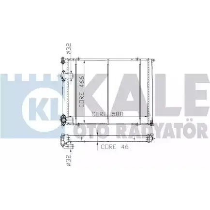 Радиатор охлаждения двигателя KALE OTO RADYATOR 3138746 T9 WJ3GR 161900 C0DSU изображение 0