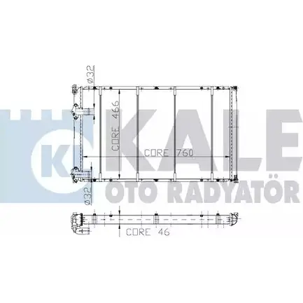 Радиатор охлаждения двигателя KALE OTO RADYATOR 6BB9GX 3138749 BZ OCVW 162200