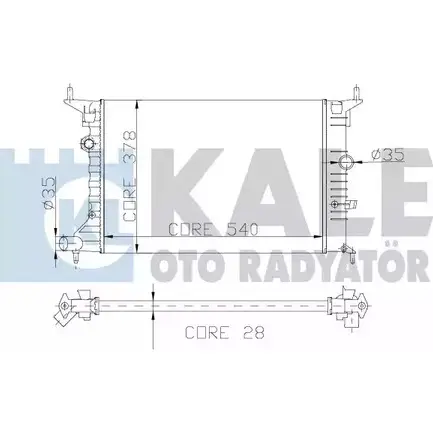 Радиатор охлаждения двигателя KALE OTO RADYATOR 177200 Q0 RXMU 3138769 9G5PH изображение 0