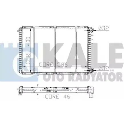 Радиатор охлаждения двигателя KALE OTO RADYATOR I8CH6 180500 3138775 SI 5QT