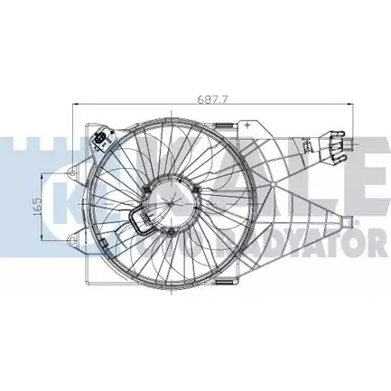 Вентилятор радиатора двигателя KALE OTO RADYATOR 195420 ECW60 F5T Y2 3138778 изображение 0