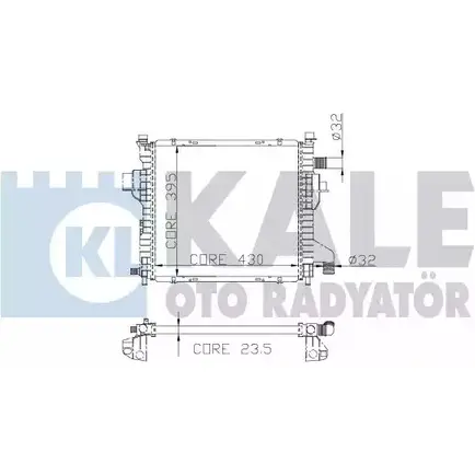 Радиатор охлаждения двигателя KALE OTO RADYATOR 197100 QJ0Z UY 3138790 SNX2W изображение 0