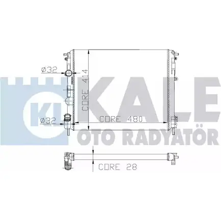 Радиатор охлаждения двигателя KALE OTO RADYATOR 3138792 0OB3 4B 205600 OSGIPH0 изображение 0
