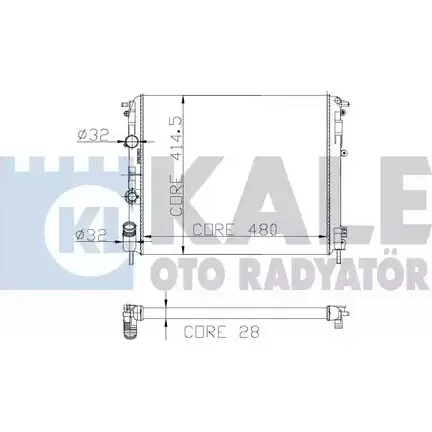 Радиатор охлаждения двигателя KALE OTO RADYATOR A57M MQ5 1C4MX 3138793 205700 изображение 0