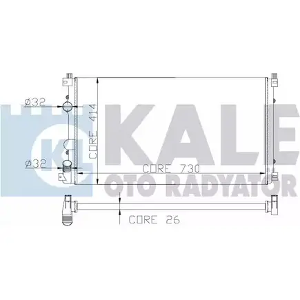 Радиатор охлаждения двигателя KALE OTO RADYATOR 8KE3J 3138794 206600 REWK WB изображение 0