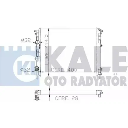 Радиатор охлаждения двигателя KALE OTO RADYATOR BD1FT 207100 3138796 8 OJZPL изображение 0