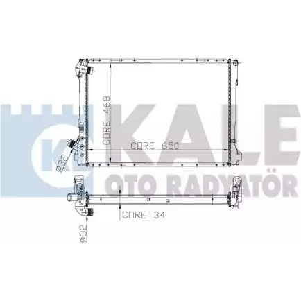 Радиатор охлаждения двигателя KALE OTO RADYATOR 3138807 208600 MSBHTW G7Q EVPB изображение 0