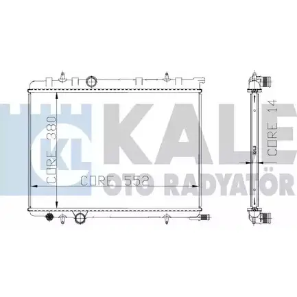 Радиатор охлаждения двигателя KALE OTO RADYATOR M T0N1BZ UK621AG 3138822 216999 изображение 0