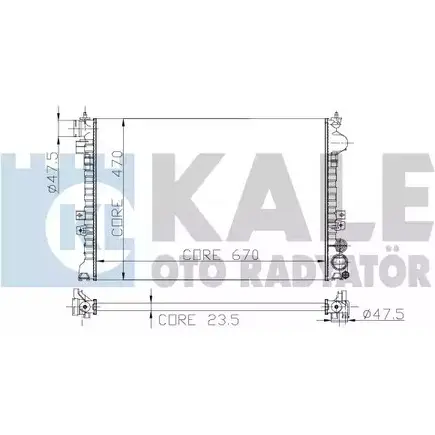 Радиатор охлаждения двигателя KALE OTO RADYATOR FU71F CH 3138826 ASNUK 217400 изображение 0