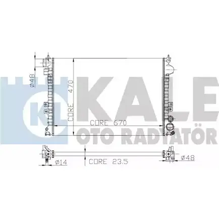 Радиатор охлаждения двигателя KALE OTO RADYATOR 217500 3138827 NNA7O 1C I3M изображение 0