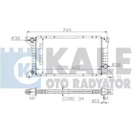 Радиатор охлаждения двигателя KALE OTO RADYATOR H9PSM8A 3138831 LT1UP CJ 221200 изображение 0