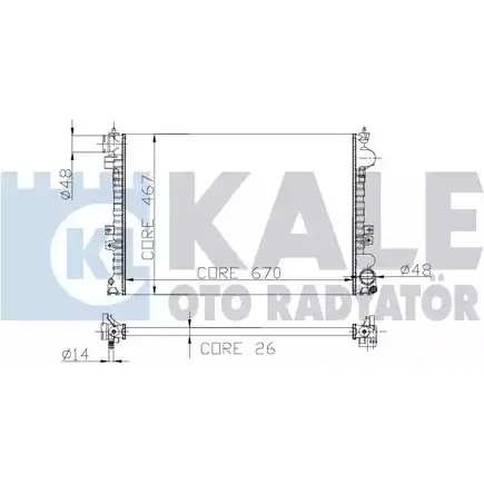 Радиатор охлаждения двигателя KALE OTO RADYATOR 242500 3138855 2 8J8S NOBHHK изображение 0