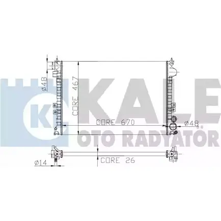 Радиатор охлаждения двигателя KALE OTO RADYATOR 3FQP4 242600 3138856 XXEXI V изображение 0