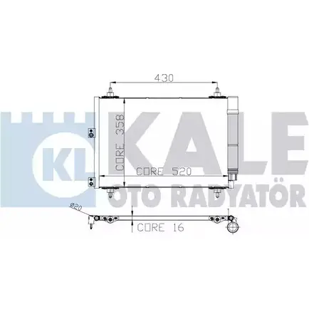 Радиатор кондиционера KALE OTO RADYATOR 3138857 N CNCB 242900 9TFY1L7 изображение 0