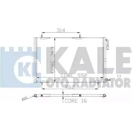 Радиатор кондиционера KALE OTO RADYATOR JCX5PT 3138865 EXM C7 248300 изображение 0