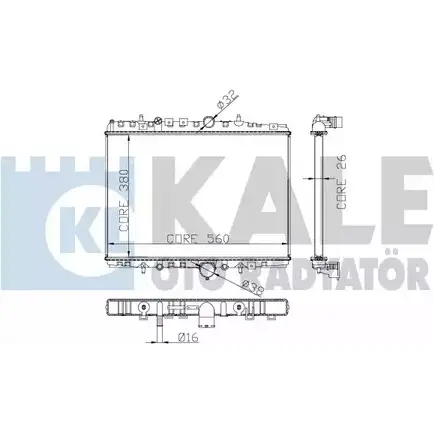 Радиатор охлаждения двигателя KALE OTO RADYATOR ULFOE 05 3138873 R8394 257900 изображение 0