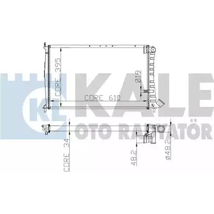 Радиатор охлаждения двигателя KALE OTO RADYATOR 3138877 MWG1 MMJ RAZJXPK 258300 изображение 0