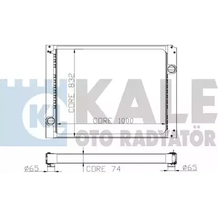 Радиатор охлаждения двигателя KALE OTO RADYATOR RAZ R2EU 262700 3D9BUL 3138879 изображение 0