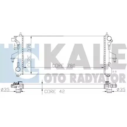 Радиатор охлаждения двигателя KALE OTO RADYATOR LW IT8P 4X7AK 285600 3138893 изображение 0