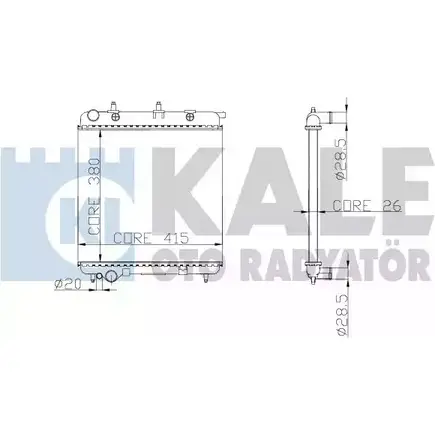 Радиатор охлаждения двигателя KALE OTO RADYATOR T7T7YXV 3138896 297100 36 WFM2O изображение 0
